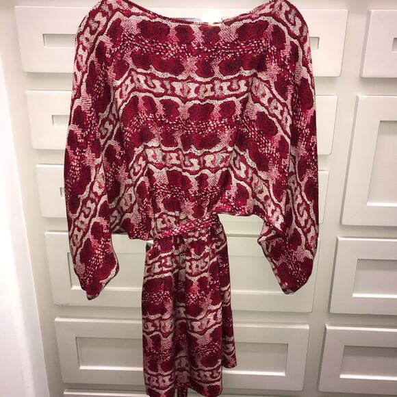 Parker Snakeskin Red Dress Small - Picture 2 of 5